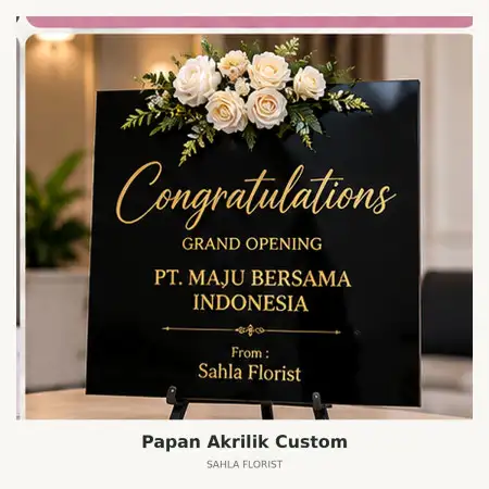 Papan Bunga Akrilik Tigaraksa